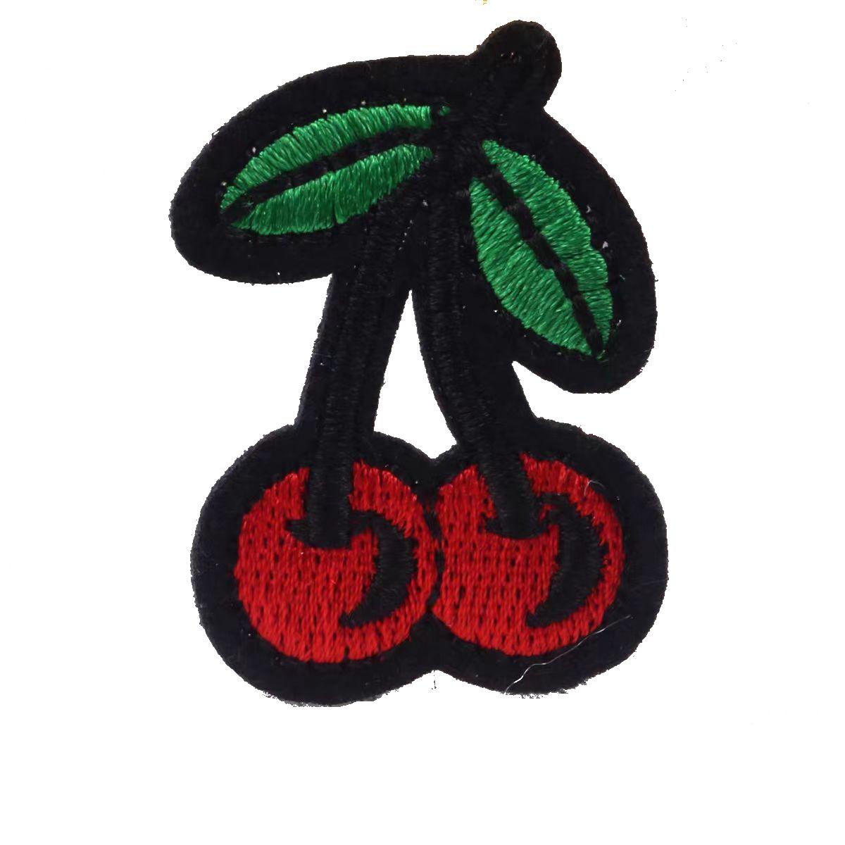 Ready to Ship Iron on Stickon Icecream Patches Embroidered Cartoon Cherry Custom Chenille bar Patches Sew on for Jacket Jersey Xl белый