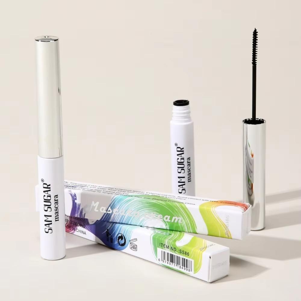 Silk Fiber Mascara Colorful Ultra-Fine Brush Lengthens Eyelashes Waterproof Lasting Fast Dry Green Pink Curling Mascara Makeup