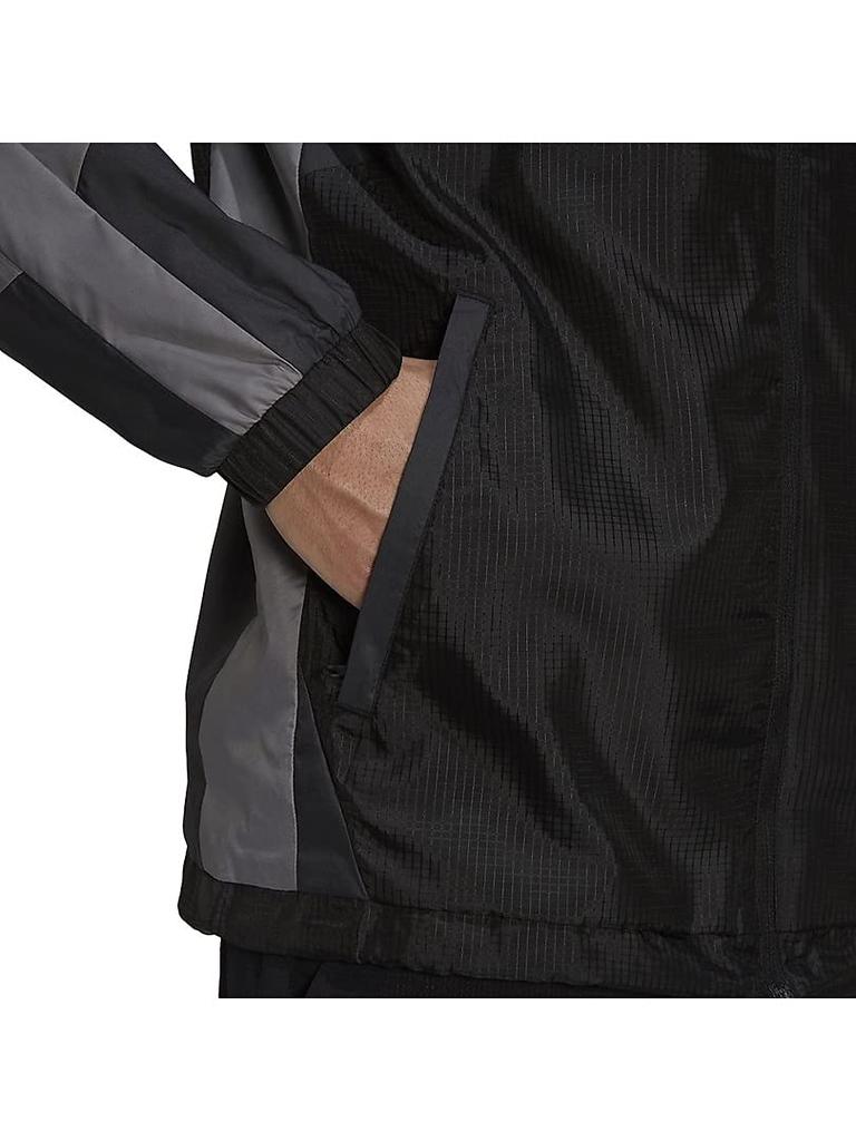 Adidas Team Tennis Jacket Gray Solid Size M Men's BP246, Black/Dark Heather, Gray/White (H31442),