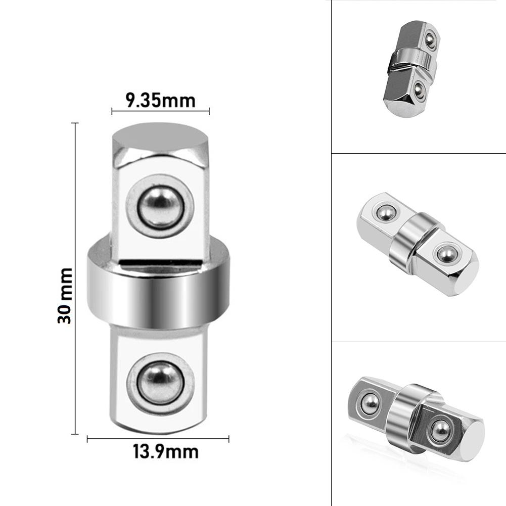 Wrench Extension Rod 1.18"x0.55" Chrome Vanadium Steel 3/8 Double-Head Hex Socket Wrench Adapter Driver Conversion Tool