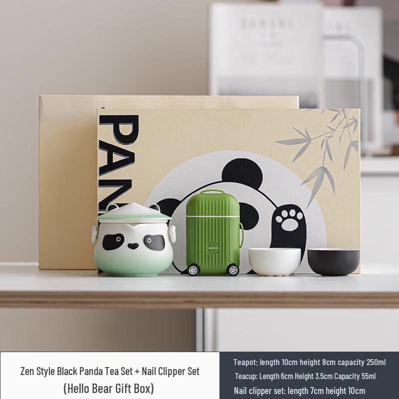 Panda Tea Set & Nail Clipper Gift Set