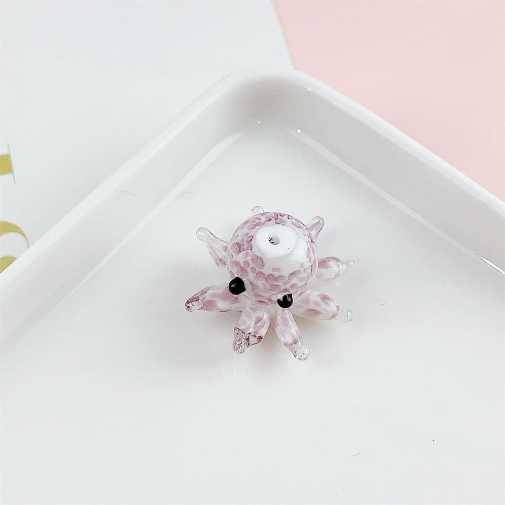 Colored Glass Octopus Beads for DIY Jewelry Making