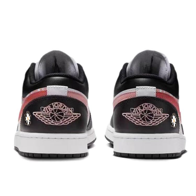 Jordan Air Jordan 1 Versatile Low top Vintage Basketball Shoes Unisex Black Pink 553558-165(Team366-)