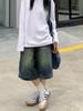 2000s Y2k Vintage Baggy Trousers Women Retro Wide Leg Jeans Pants Korean Streetwear Casual Oversize Washed Denim Shorts Summer