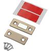 4 Set Thin Magnetic Door Catch Latch with Screws & Stickers Strong Magnet Door Closer Set for Furniture Cabinet Cupboard
