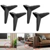4x Heavy Duty Iron Triangle Furniture Legs Loveseat Couch Leg Modern Style Replacement Legs for Dresser, TV Cupboard, Furniture,