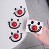 Dopamine Smile Ball Toilet Lid Lifter with Toilet Sticker Easy Grip Toilet Decoration Items Bathroom Sticker Restroom Decor