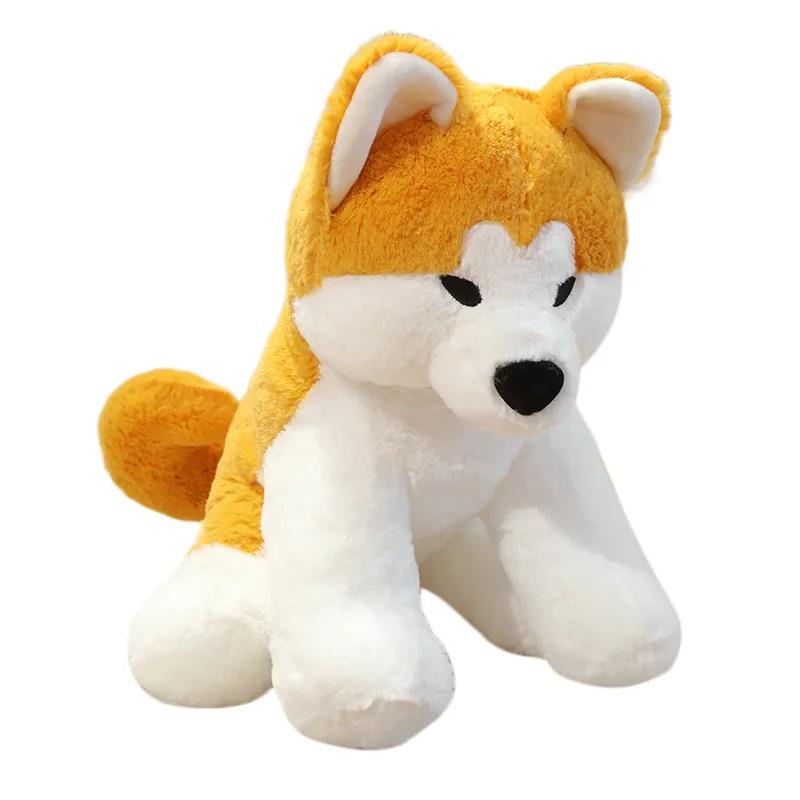 35/45cm Simulation Akita Dog Plush Toy Stuffed Lifelike Shiba Inu Dog Soft Pillow Pet Dolls Kids Boys Girls Birthday Gift Decor