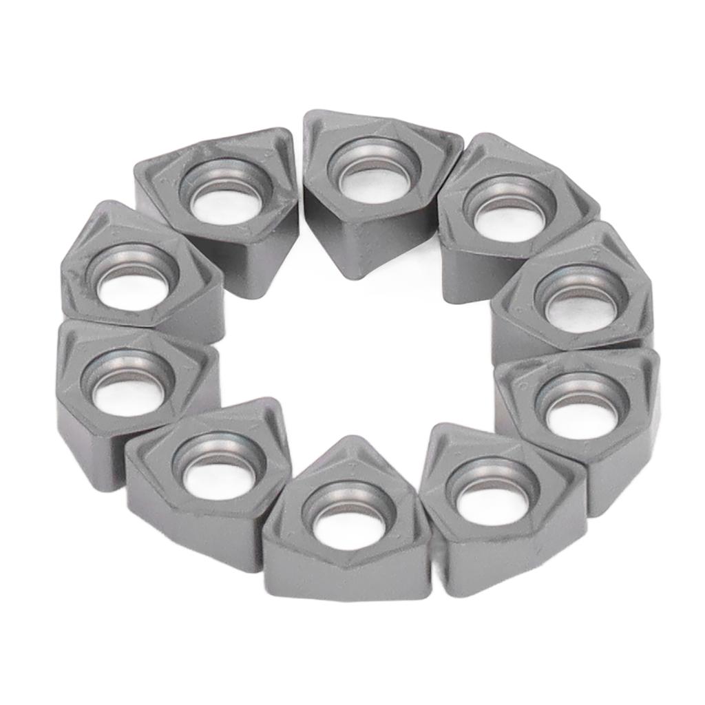 10Pcs Carbide Turning Inserts Indexable Coated for Wood Milling CNC Lathe Tools RWNMU040308ERR