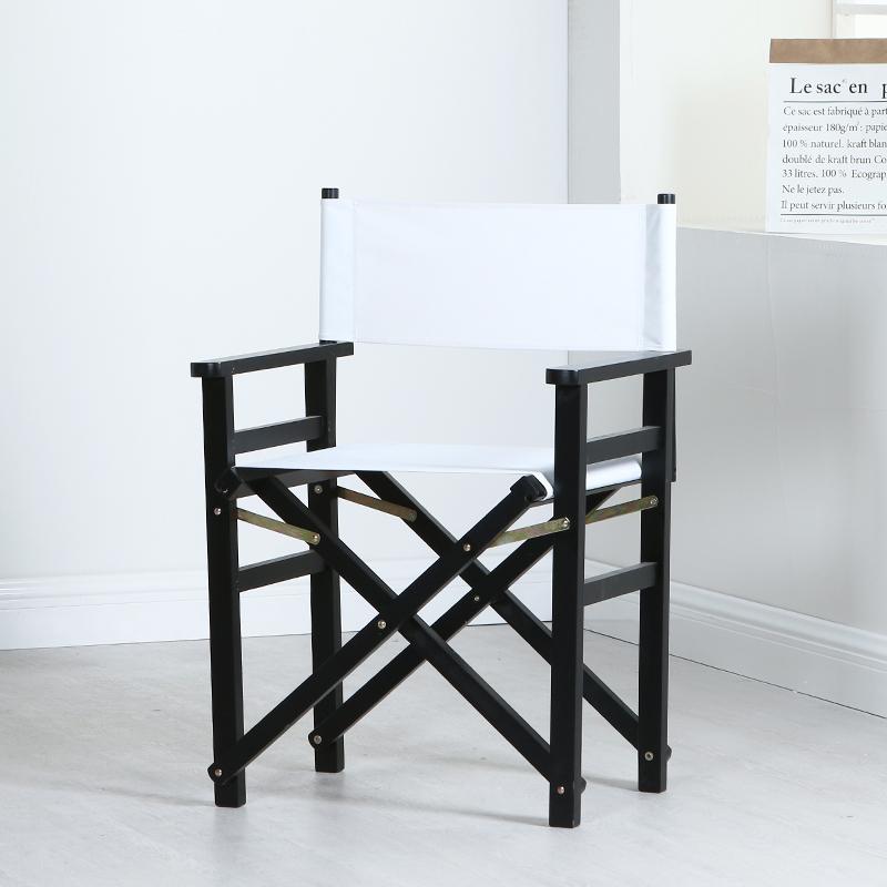 Skládací režisérské křeslo z masivního dřeva s plátěnou opěrkou - Barová stolička, Venkovní, Na líčení nebo Rybářské křeslo