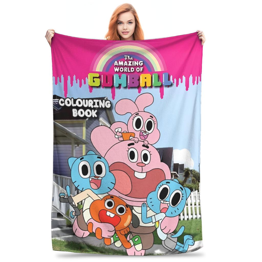 The Amazing World of Gumballs Blanket Super Soft Cozy  Throw Blankets for Bed 50x60 Inch Multiple Sizes Bedspread