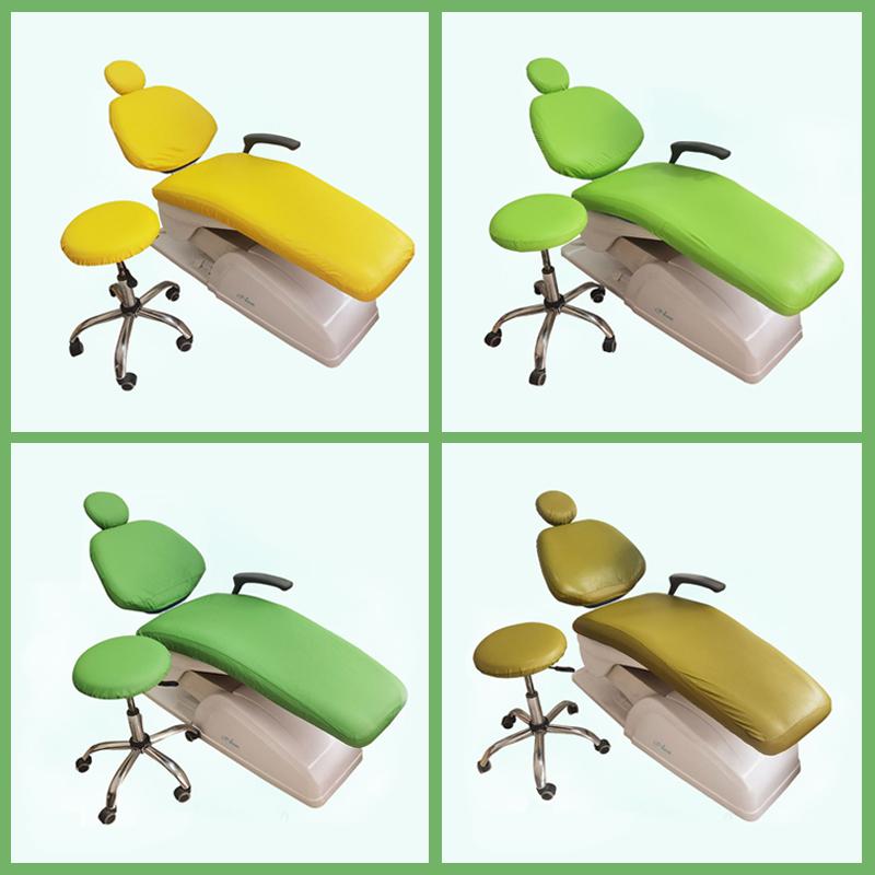 4 Pièces/Ensemble Housse de Fauteuil d'Unité Dentaire Cuir PU Intégral Élastique Imperméable Manches de Tabouret de Dentiste Équipement de Dentiste Laboratoire Dentaire