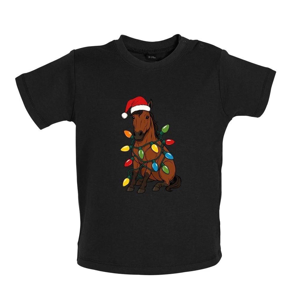 

Horse Christmas Lights - Baby/Romper - Horse Ride Christmas Cute Love 140