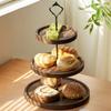 Decorative Wooden Cupcake Stand 2/3-Layer Cake Serving Tray Cupcake Holder Shelf  Dried Fruit
