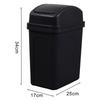 Mini Dual Swing Lid Table Trash Thickened Press Type Swing Cover Large Capacity Kitchen Hotel Bathroom Office Garbage Trash Can