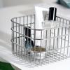 1 Stainless Steel Storage Basket - Versatile & Lightweight, Perfect for Desk, Bathroom, Bedroom Organization | Holds Cosmetics, Perfume, Masks & More