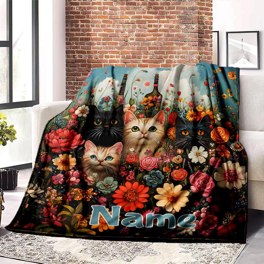Home Customize Your Name Blankets Comfortable Soft Lightweight Allseason Multipurpose Blanket For Picnics Sofas Offices Beds Living Rooms Perfect Gift