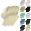 3PC Women Casual Cotton And Linen Solid Drawstring Elastic Waist Long Straight Pants