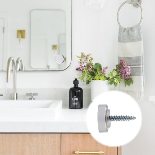 Wopanxye 24-Piece Set of Copper Decorative Screws for Mirrors, Nameplates, Plates, Coffee Tables, Wardrobes, Bathroom Panels, Glass Signs, and Wood or