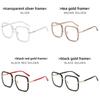 Female Large Face Frame Glasses With Blue Light Blocking For Fashionable Office Wear