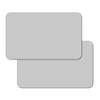Set of 2 Silicone Light Scandinavian Style Placemats, Non-Slip, Water-Repellent, Heat-Insulating, Stain-Resistant, Washable, Gray,