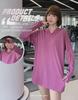 Women's Plus Size Hooded Yoga Sportswear: Slim or Loose Fit T-Shirt for Fitness & Running