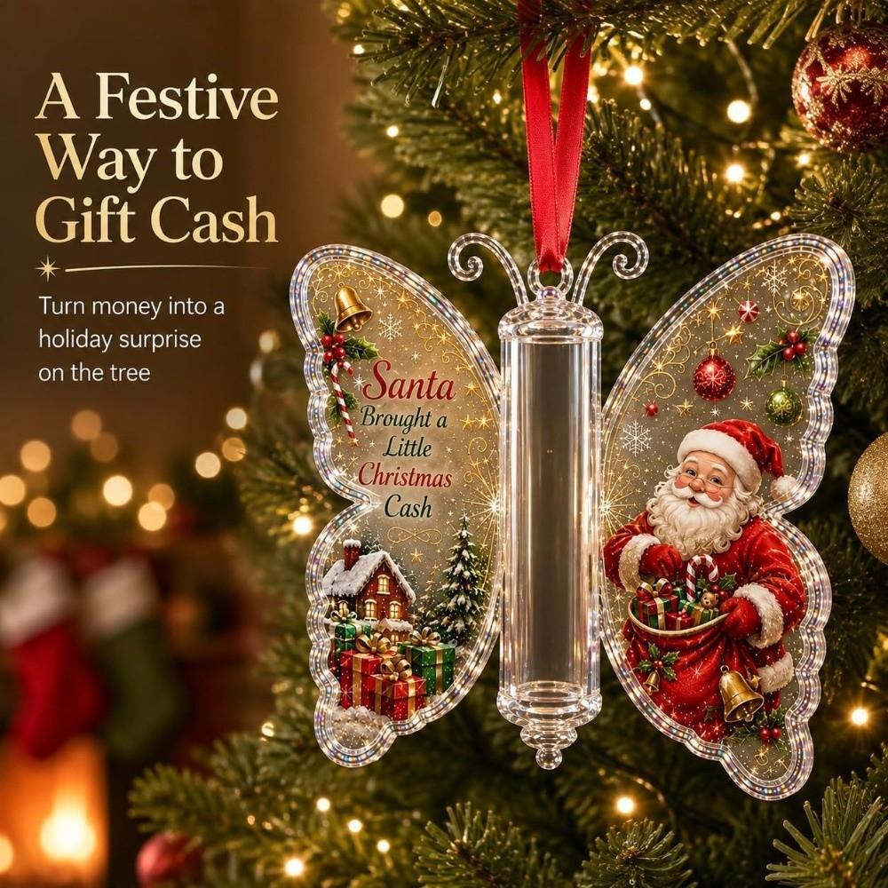 Lightweight Butterfly Christmas Ornament Transparent Holiday Tree Decoration  Kids Gifts