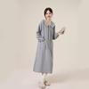 2025 Autumn Women's Soft Breathable Cotton Gauze Long Dress - Casual Home & Nightwear