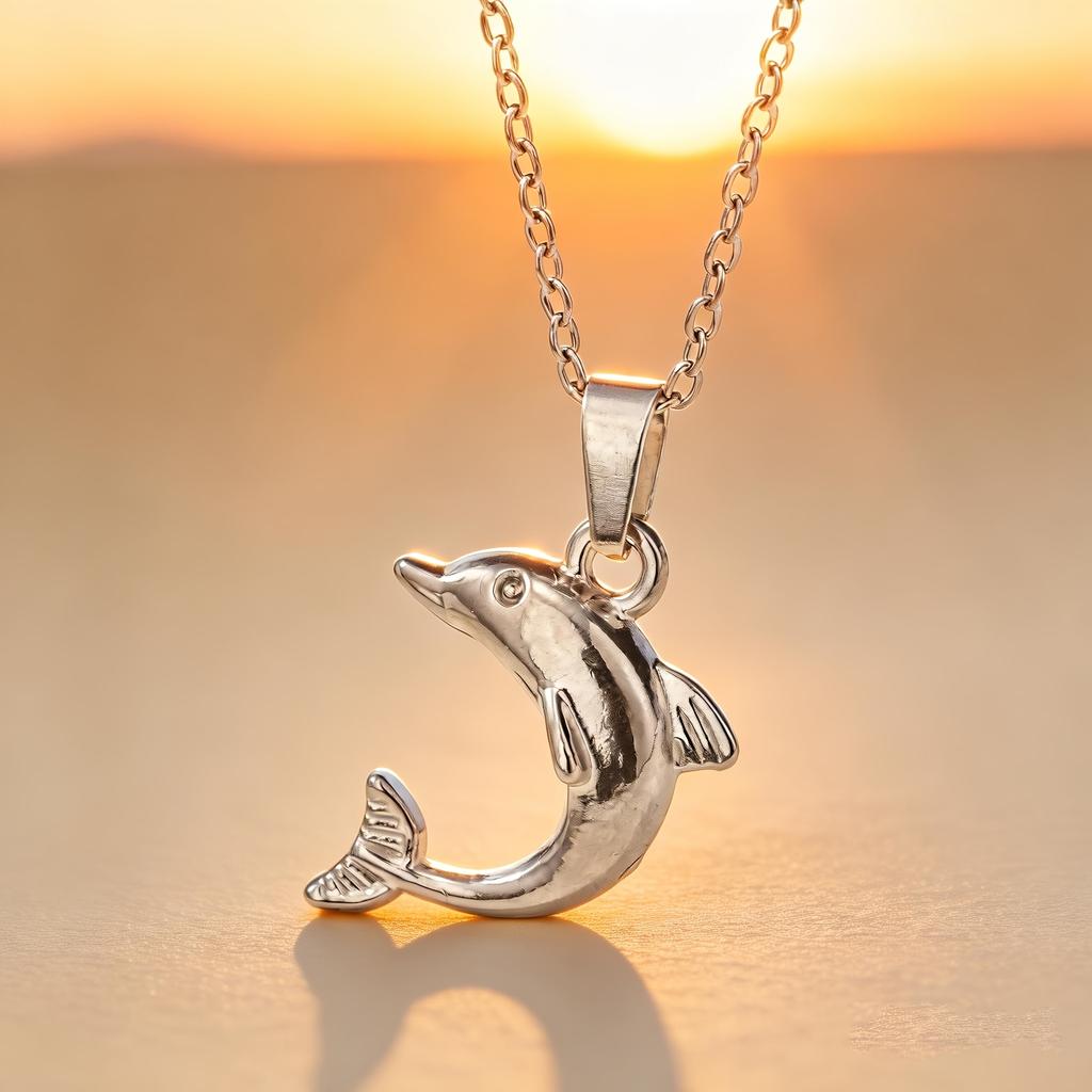 Dolphin Necklace Stainless Steel Vacation Style
