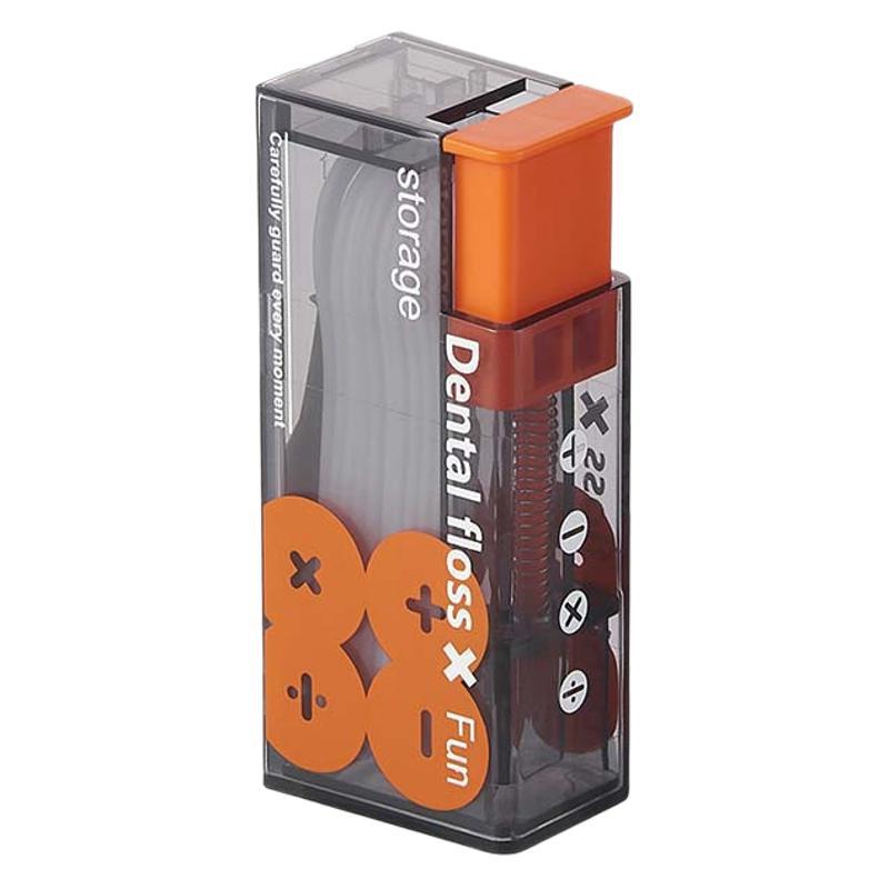Dental Floss Box Home Automatically Pops Out Portable Storage Box with A Press-type Portable Disposable Floss Stick Storage Tool