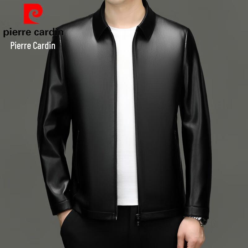 Pierre Cardin Men's Business Casual PU Leather Jacket