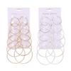 Exaggerated Metal Hoop Earrings Set: 6 Pairs - Trendy, Statement Circle Hoops for Nightclub Style
