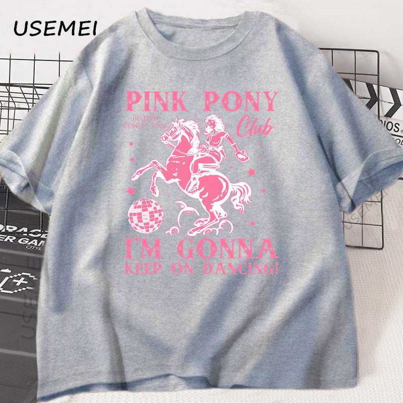 T-shirt Chappell Roan T-shirt Pink Pony Club T-shirt Midwest Princess Tour Groupe Concert Musique T-shirt Coton Manches Courtes T-shirt Vêtements