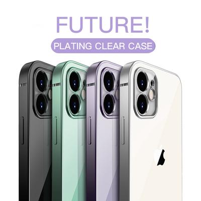 Ultra cienka kwadratowa ramka poszycia miękki futerał do Iphone 14pro Max X Xs Xr 13 Pro Max 11pro 12pro ochrona aparatu przezroczysta tylna pokrywa