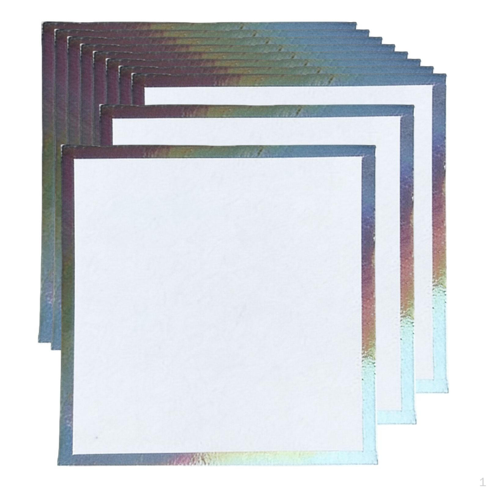 

10 Japanese Anime Shikishi Boards, White Drawing Paper, Edges, Sturdy Cardboard for Collectors, 10x10cm