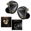 Professional Acoustics Tuning 3 Dynamic Driver Earphones Adjustable Rotating Design Braideds Cable For Audiophiles