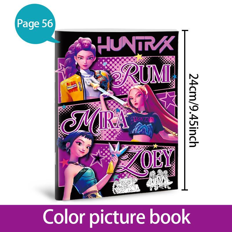 Surrounding Witch Hunt 56 page coloring book K-pop anime product sketchbook children s coloring book stationery