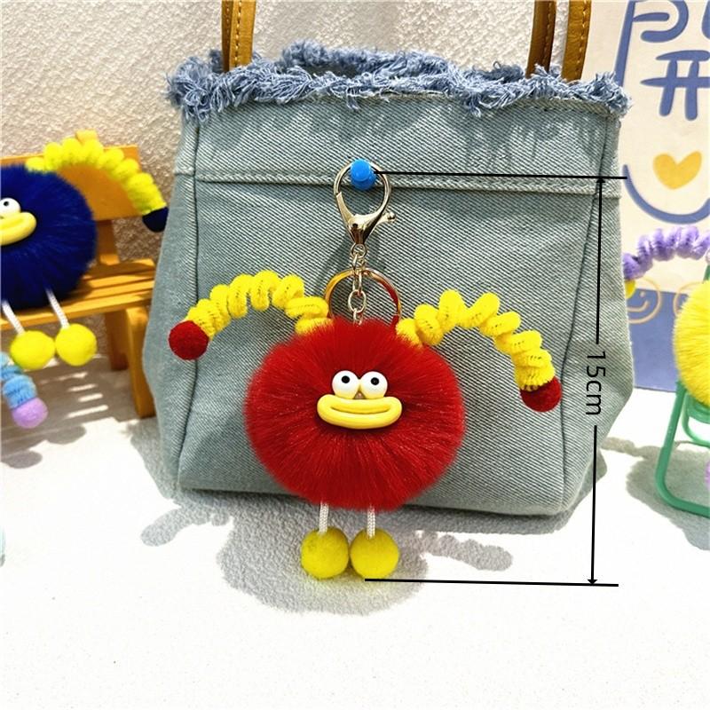 Cartoon Keychain Cute Sausage Mouth Internet Famous Backpack Pendant Plush Doll Keychain Decoration Small Gift