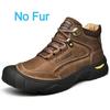 Fashion Luxury Brand Men Winter Outdoor Thick Bottom Sneaker Plush Warm Genuine Leather Walking Shoe Comfort Non-Slip Casual Hiking Shoe