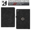 For Samsung Galaxy Tab A7 10.4 (2020) Case Rotating Stand Card Holder Smile Imprinted Microfiber Leather Tablet Cover