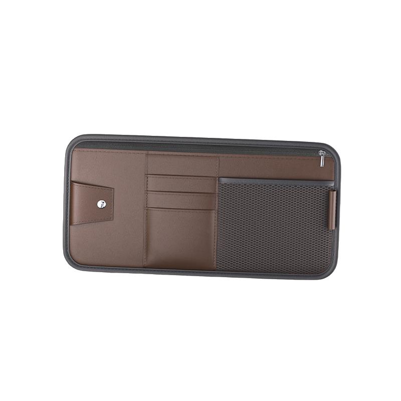 

Органайзер SEAMETAL для автомобиля, солнцезащитный козырек, зажим для солнцезащитных очков, ручка для купюр, держатель для карт, органайзер для компакт-дисков и DVD, ящик для хранения, автомобильные аксессуары коричневый