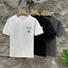 New Summer Short-sleeved Men's Printed Combed Cotton T-shirt Versatile Half-sleeved Men's Top T-shirt