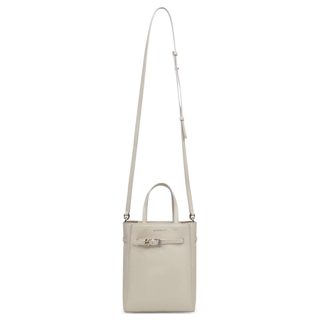 Givenchy Voyou Brand Logo Detachable Shoulder Strap Calfskin Tote Bag Shopping Handbag Mini Women tote Ivory BB50ZTB231-105