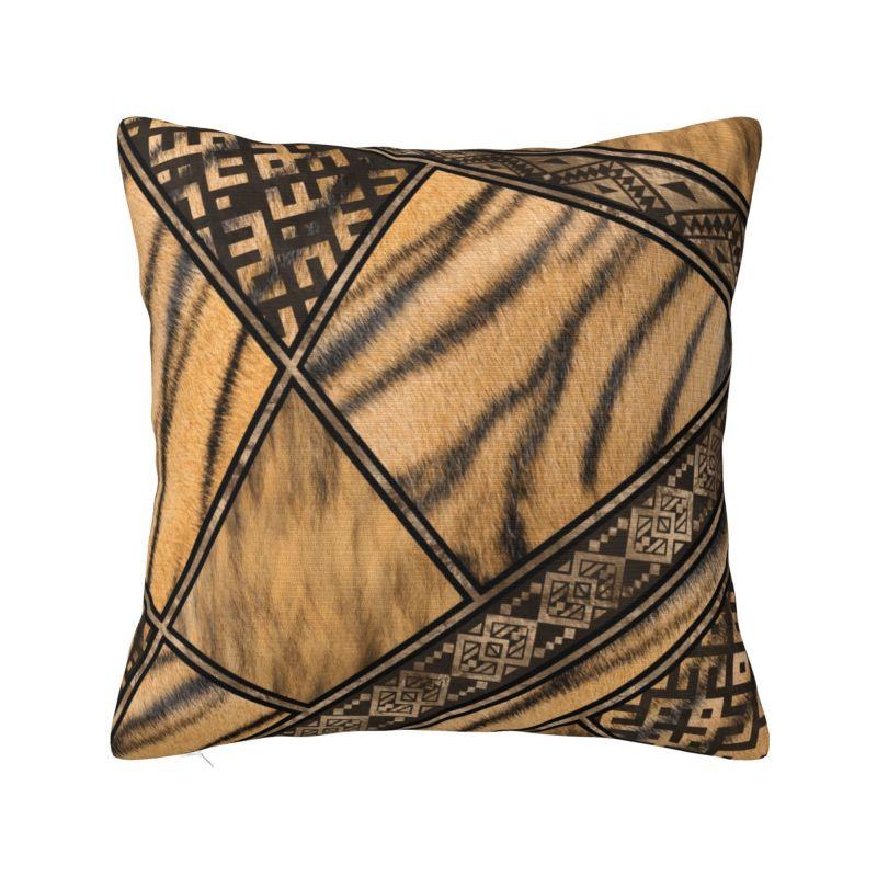 Fluffy Leopard Skin Leather Texture Sofa Cushion Cover Polyester Tropical Wild Animal Throw Pillow Case Bedroom Decoration
