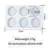 1 PCS Resin Coaster Molds 6-Cavity Deep Round Coaster Silicone Molds Coaster Mold For Epoxy Resin DIY Coasters Resin Art Gifts