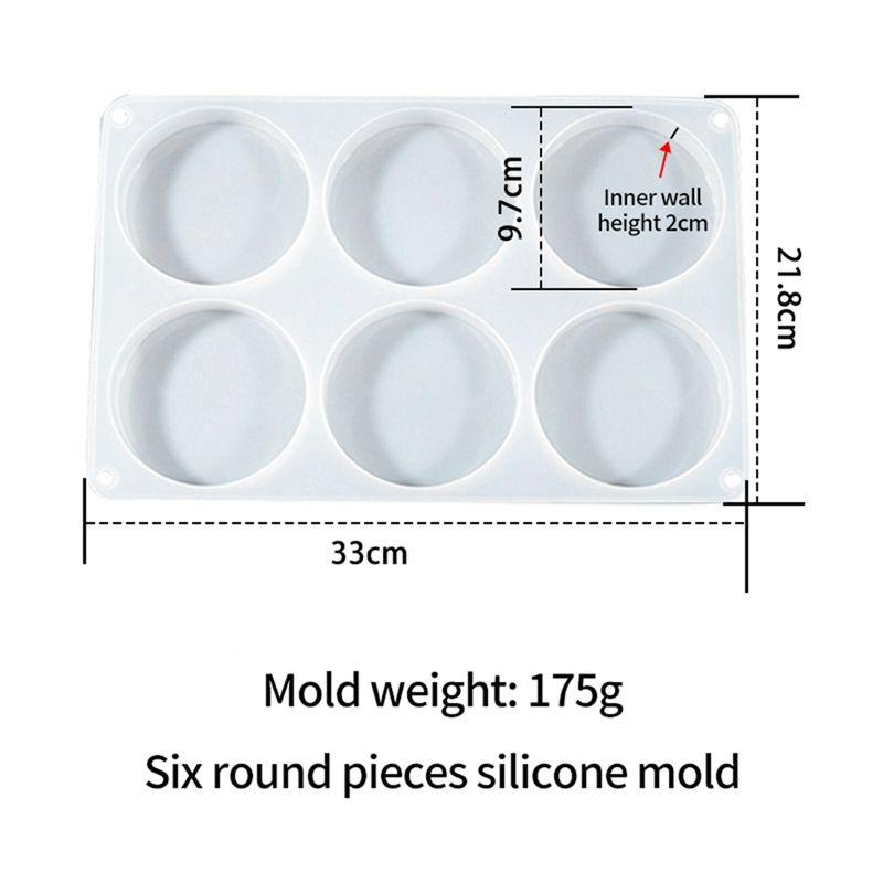 1 PCS Resin Coaster Molds 6-Cavity Deep Round Coaster Silicone Molds Coaster Mold For Epoxy Resin DIY Coasters Resin Art Gifts