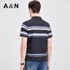 Antonio Men's Cool-Touch Silk Blend Color-Block Polo Shirt
