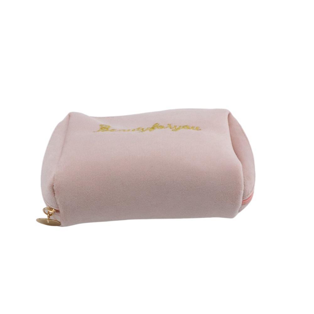 Portable Simple Zipper Cosmetic Bags Handbags Velvet Makeup Bags Lipstick Pouch
