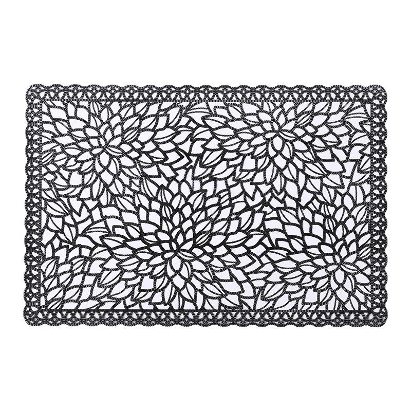 Nordic Style Waterproof Imitation Lace Kitchen Placemat Coaster Soft Home Decor Anti-slip Pvc Pad Dish Mug Coffee Cup Table Mat