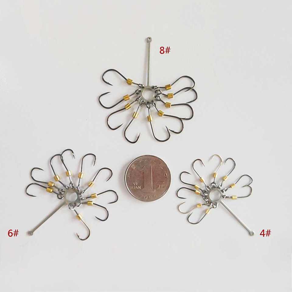 Carp Bait Fishhooks High Carbon Steel Sharp Explosion Hook Tackle Jig Hooks Set Carp Fishing Multi Hook Accessories #6 #8 With Hose Carbon Steel